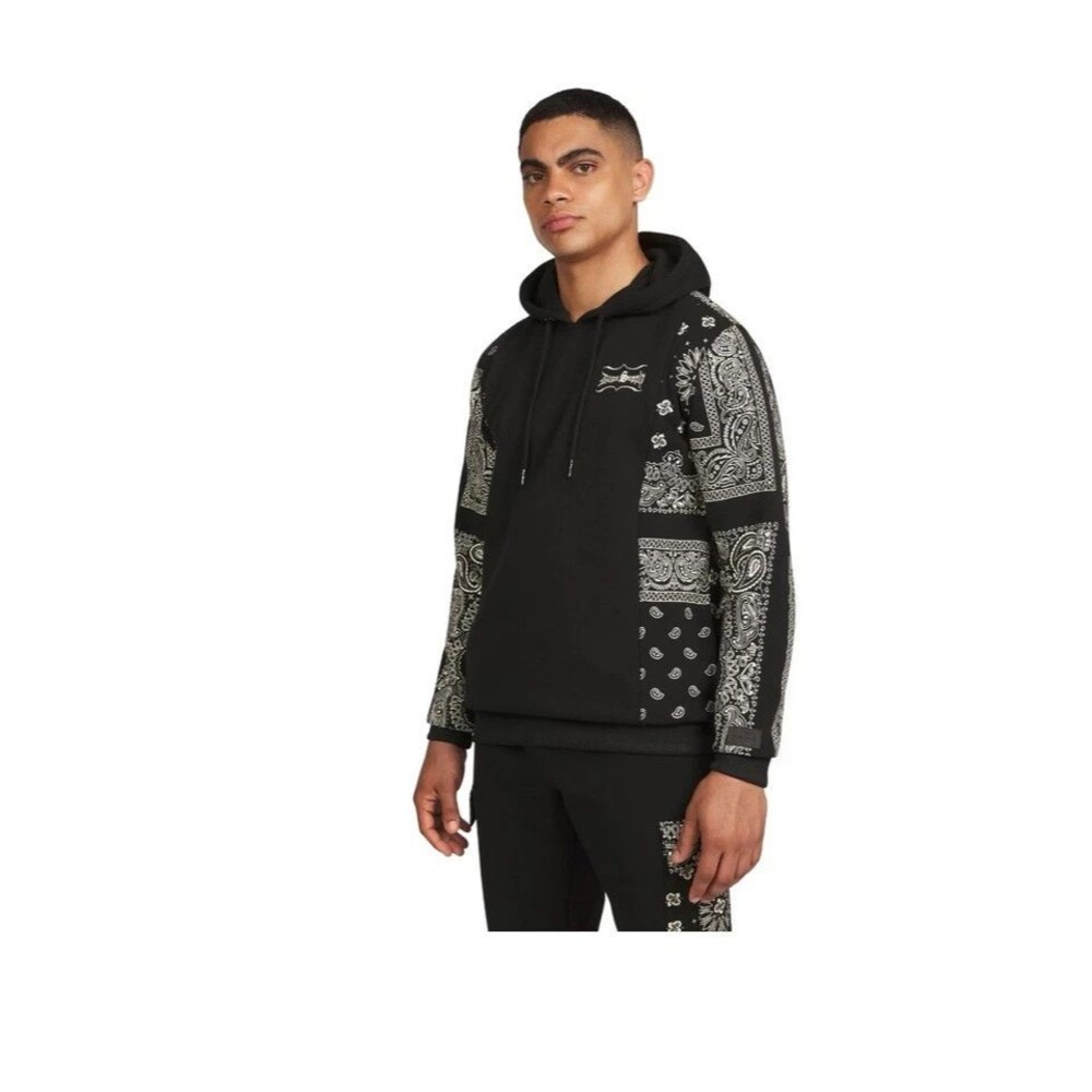 BC Dogg Supply by Snoop Dogg Men's Paisley Long Sleeve Pullover Hoodie.